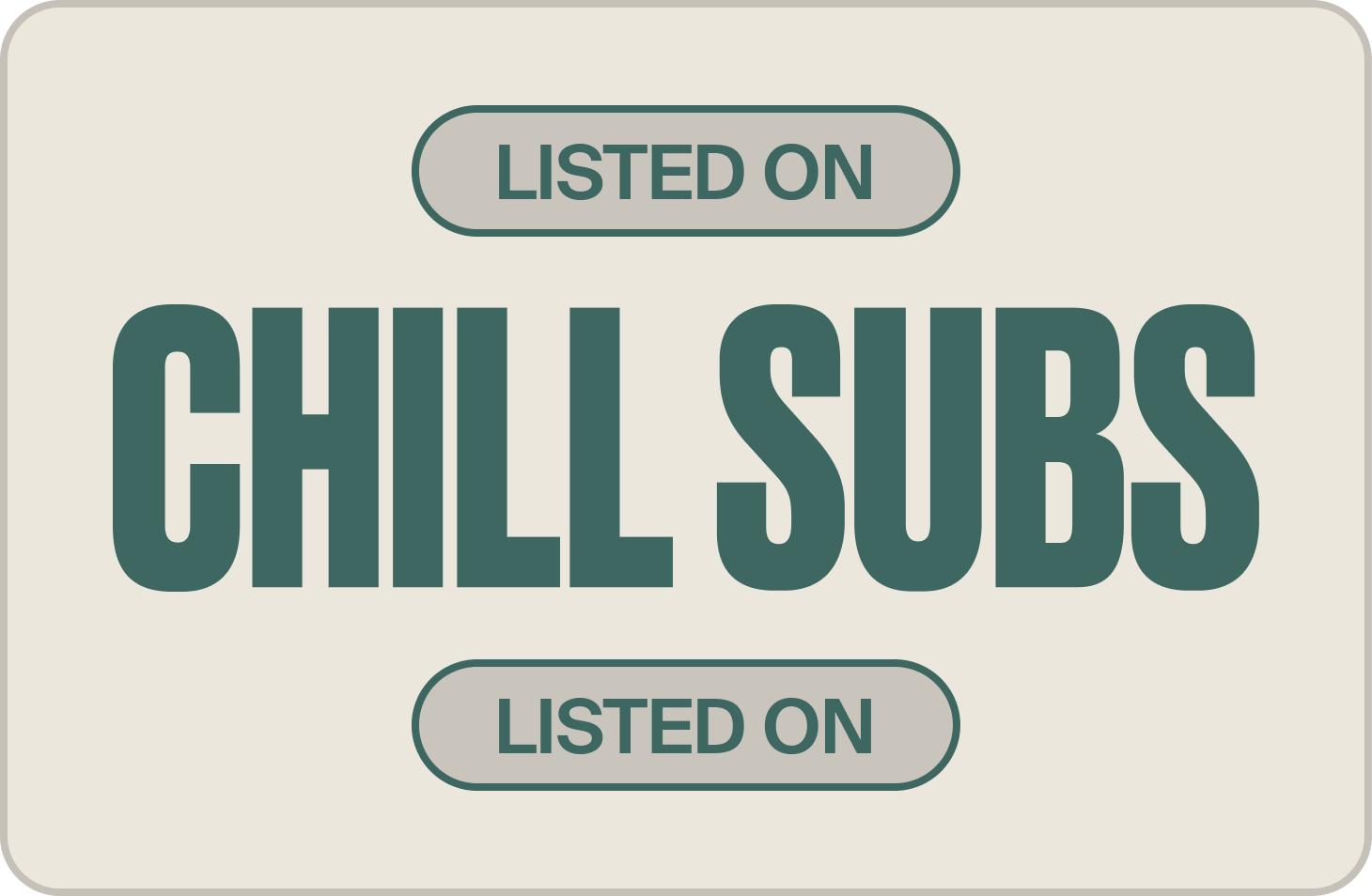 Chill subs listing sticker